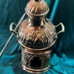 قدر نحاس منقوش