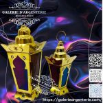 فانوس نحاس رباعي الوان