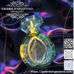 زجاج عطور مزخرف دائري