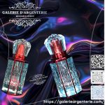 زجاج عطور مزخرف احمر سداسي الشكل