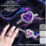 خاتم فضه فص قلب الوان