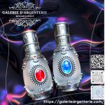 زجاج عطور نحاسي بفص الوان